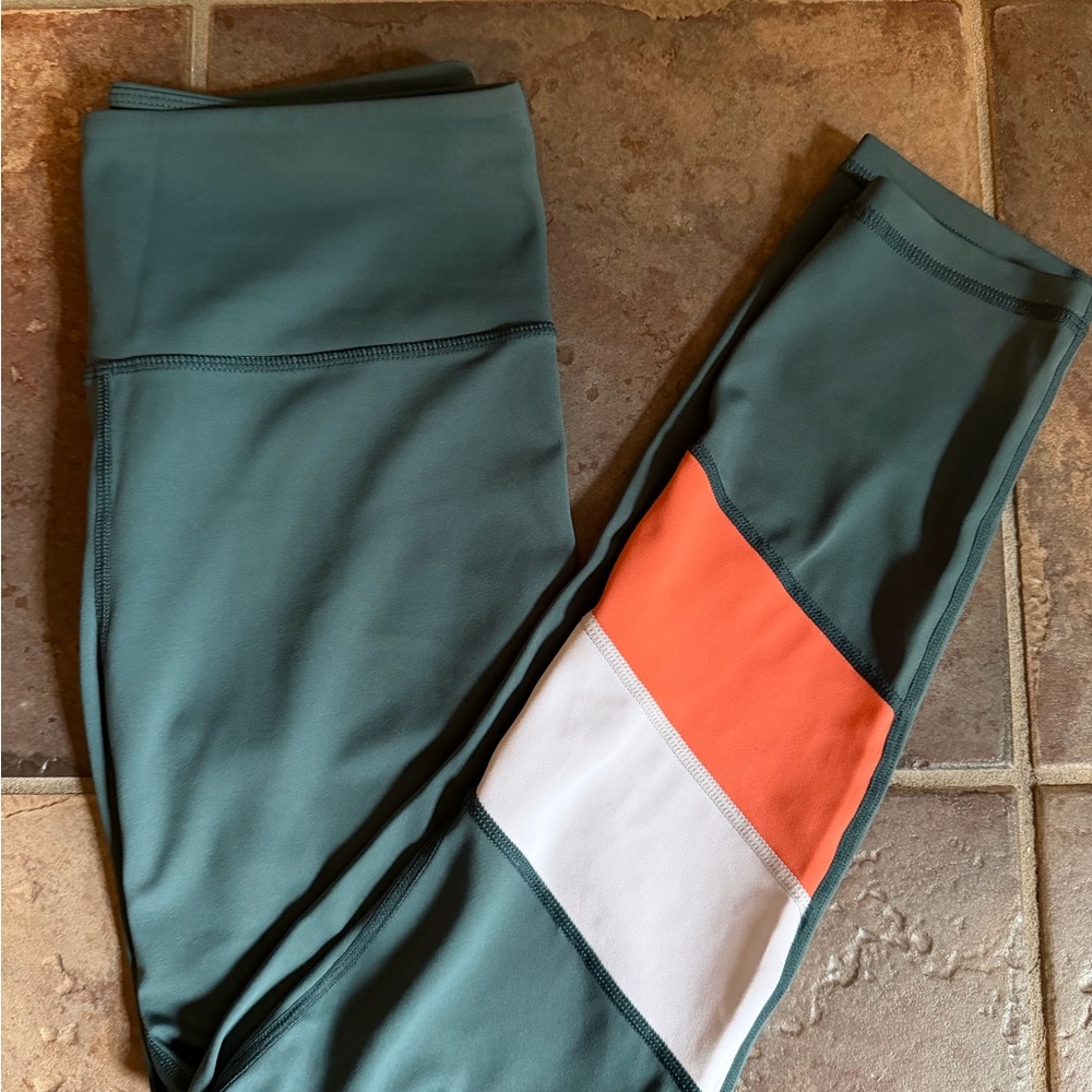 ZYIA Teal and Orange Leggings
